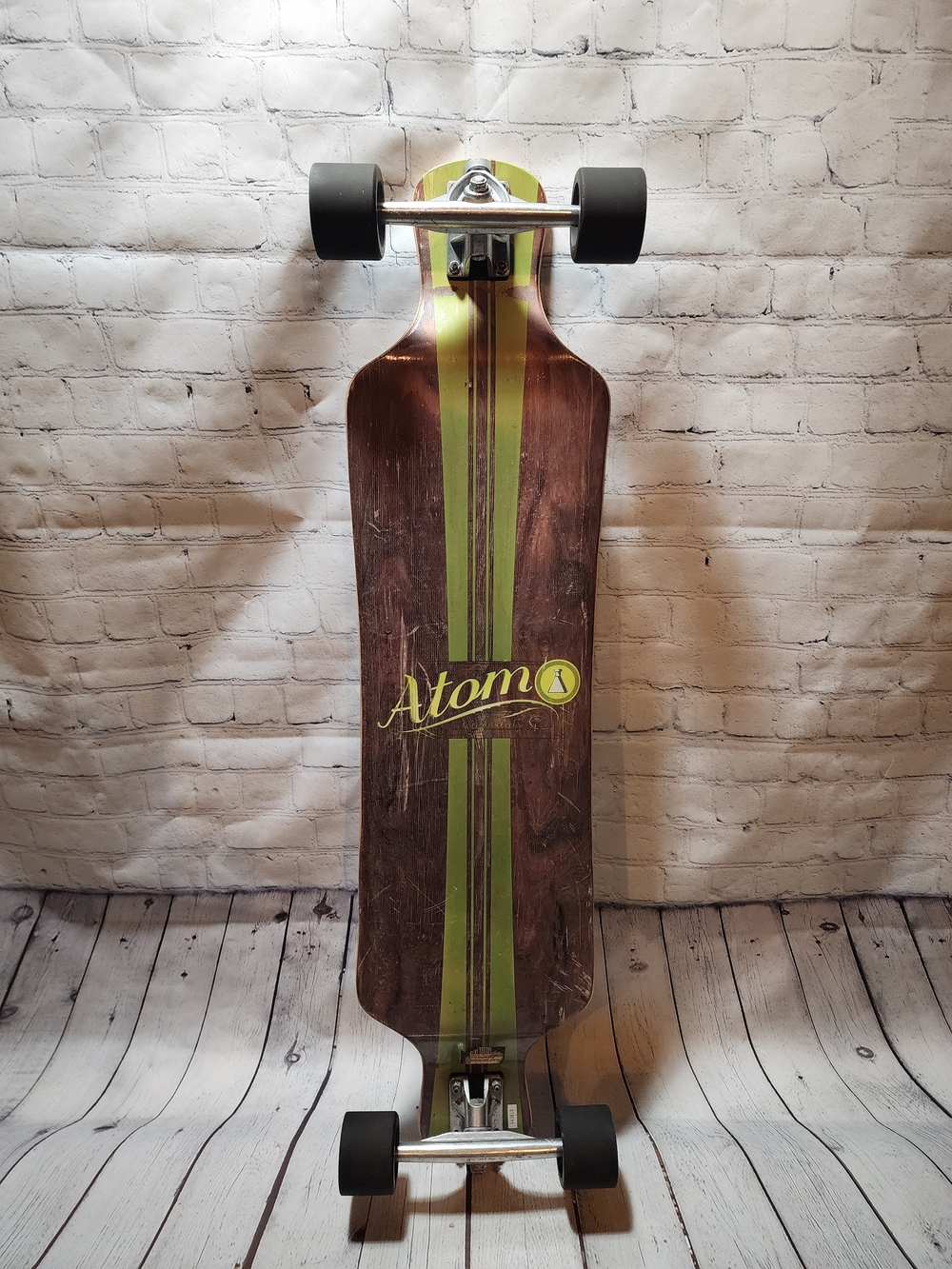 Atom Micro Drop Deck 39" x 9.5" Artisan Yellow Intermediate Longboard #40009